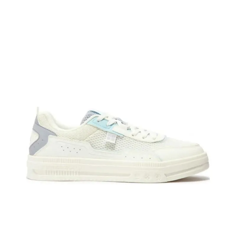 361° Cushioning Wear Resistant Low Top Skateboard Shoes Women's White Purple-1