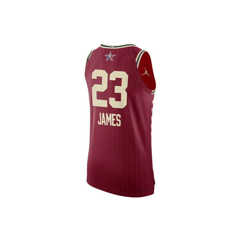 Jordan Basketball Jerseys LEBRON James Size 23 2024 All Star Player Edition Men's Deep Red-1