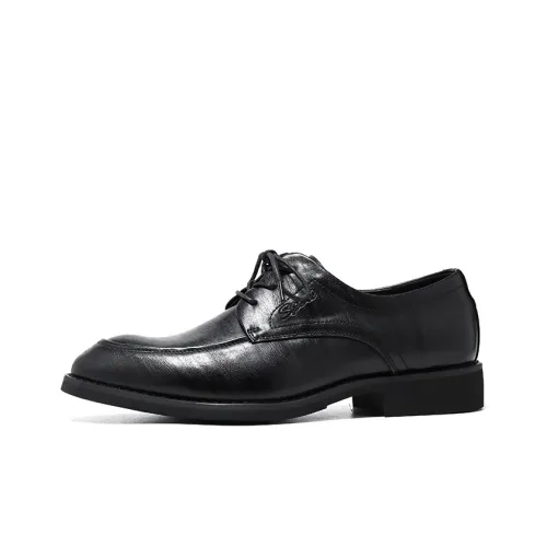 ZUWUDONG Dress Shoes Men Low Top Black/Russet