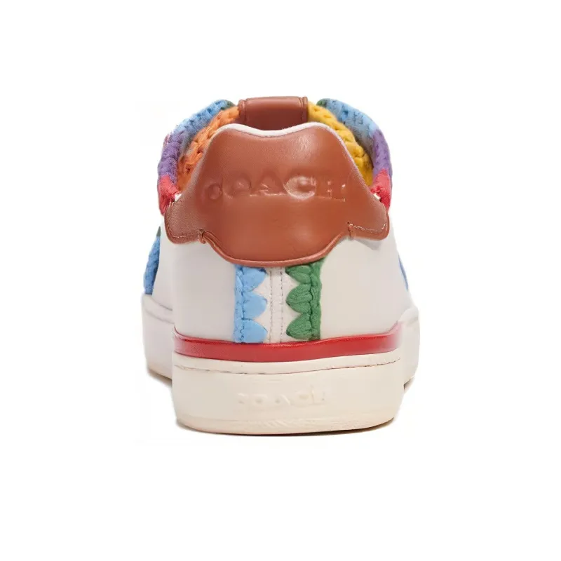 COACH Low Top Skateboard Shoes Men's Rainbow-4