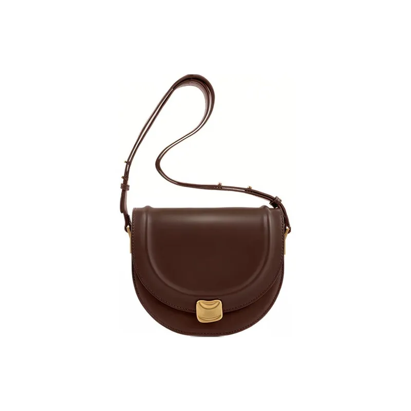 JONBAG Synthetic Leather Shifting Sand Bag Saddle Bag, Shoulder Bag, Crossbody Bag, Shoulder Bag Trumpets Women's Brown-1