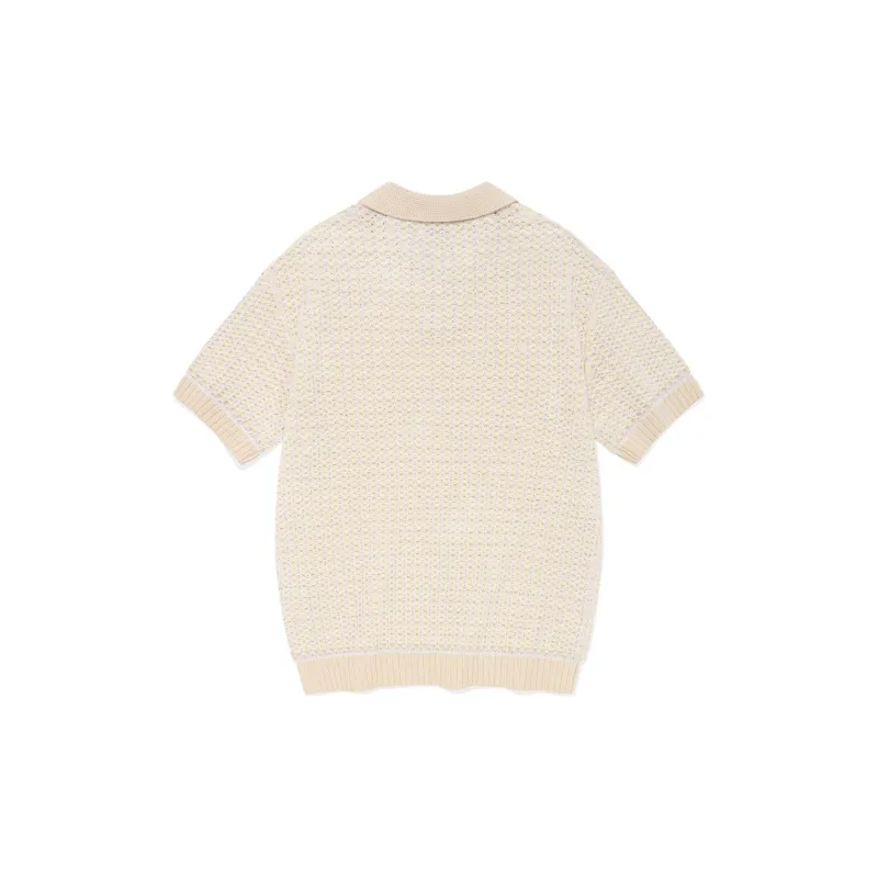 COVERNAT SS24 Polo Knit Sweater Men's Ivory-1