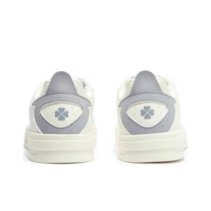 361° Cushioning Wear Resistant Low Top Skateboard Shoes Women's White Purple-4