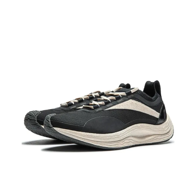 LiNing Jackie Chan Collaboration Kung Fu Collection Wear Resistant Low Top Casual Shoes Unisex Gray Black White-3