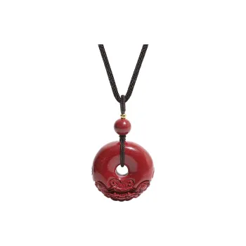 Baozhi Reconstructed Cinnabar Jade Pendants Unisex