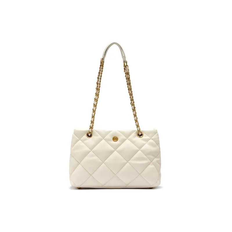 ROBERTA DI CAMERINO Synthetic Leather Chain Bag Shoulder Bag Large Bag Crossbody Bag Tote Regular Women's Black/White-5