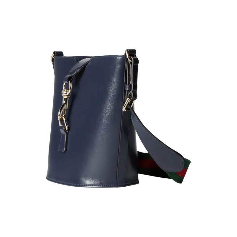 GUCCI Leather Bucket Bags Shoulder Bag Crossbody Bag Mini Women's Blue-1