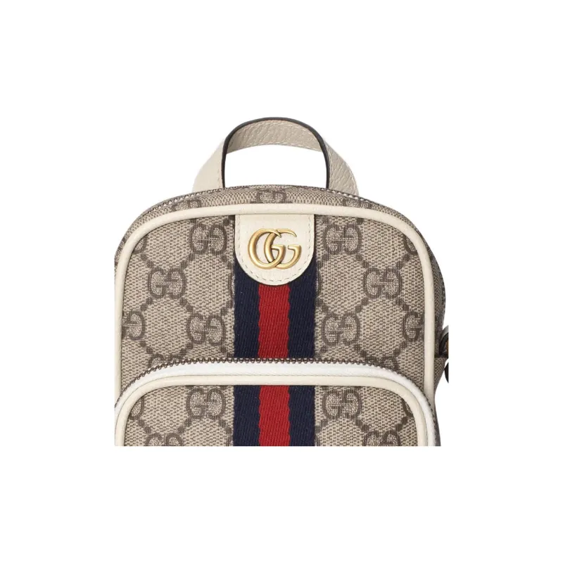 GUCCI Ophidia Monogram Messenger Crossbody Bag Male Beige-7