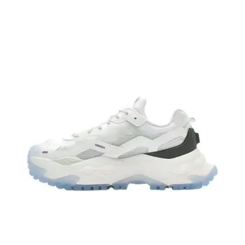 FILA FUSION BIANCO Cushioned Wear Resistant Waterproof And Breathable Low Top Chunky Sneakers Women's White Green