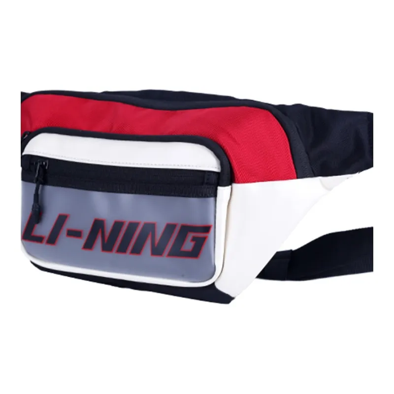 LiNing Canvas Fanny Pack Regular Unisex Red Black White-4