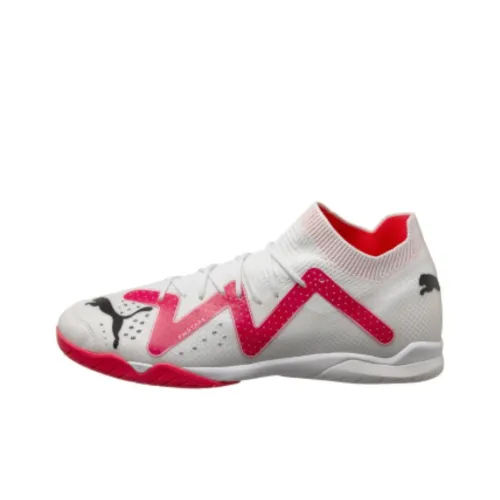 puma pergament Future Ultimate IC/IN Cushioning Wear-Resistant Soccer Shoes Men's White Pink