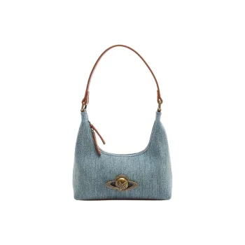 NOMK PU Shoulder Bag Regular Women's Denim Blue