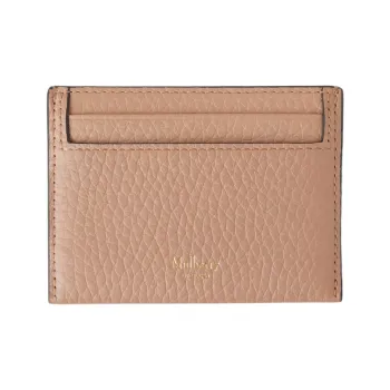 Mulberry Textured Leather Credit Card Holder Card Case Women's Light Saffron