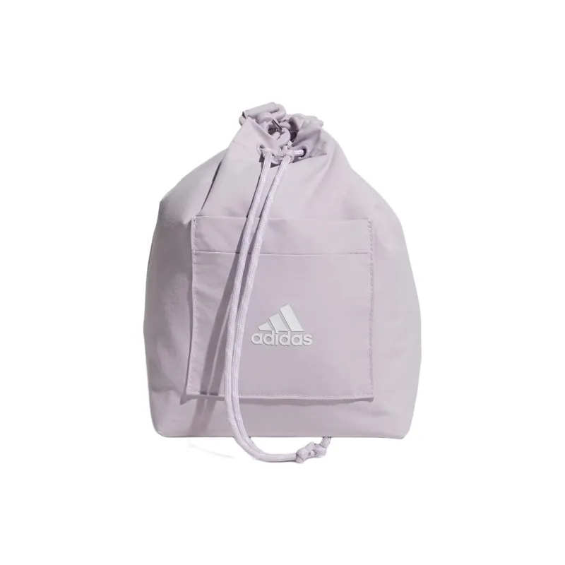 Adidas Recycled Polyamide One Shoulder Crossbody Bucket Bags Handbags Small Size Women's Silver-0