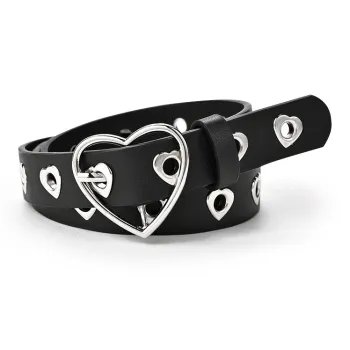FUO Heart Shaped Cut Out Leather Belts Unisex
