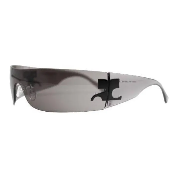 COURREGES Acetate Irregular Shape Sunglasses Unisex Gray-0