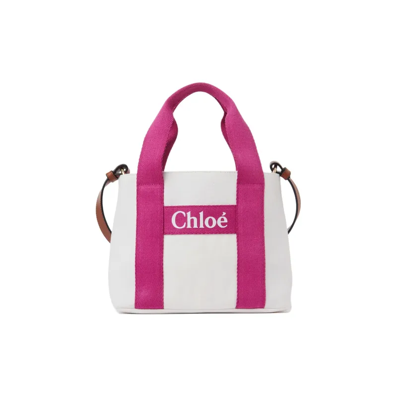 Chloe Cotton Tote Bag, Shopping Bag, Shoulder Bag, Handbag Unisex Ecru-0
