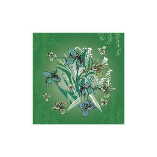 Eucalyptus ornamentation Silk Scarves Women's