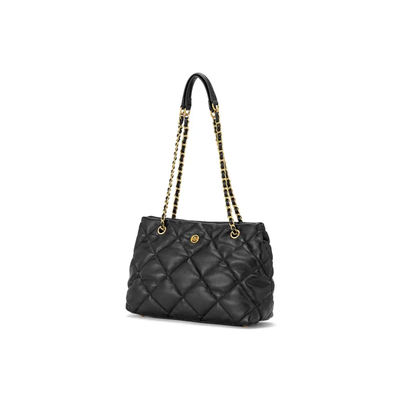 ROBERTA DI CAMERINO Synthetic Leather Chain Bag Shoulder Bag Large Bag Crossbody Bag Tote Regular Women's Black/White-1