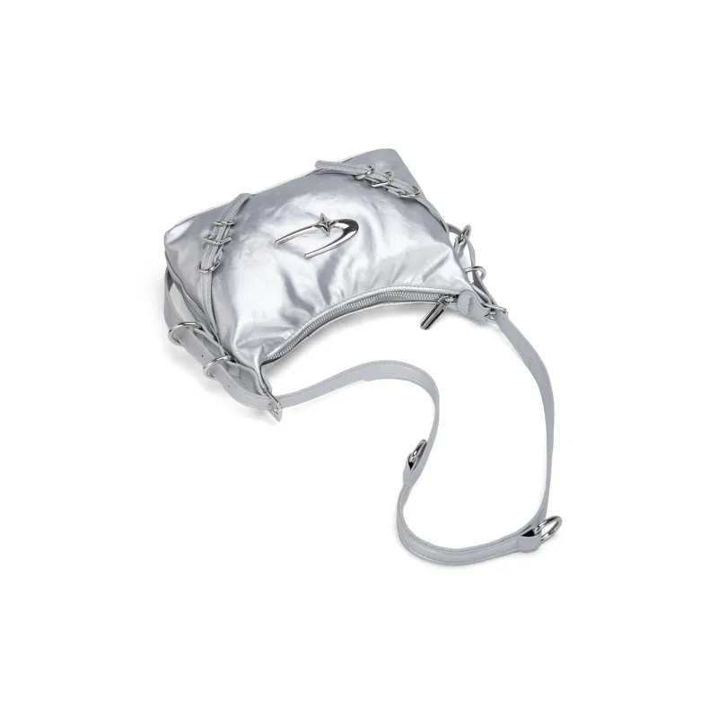 UNITE STAR PU Crossbody Bag Shoulder Bag Regular Women's Silver/White/Black-20