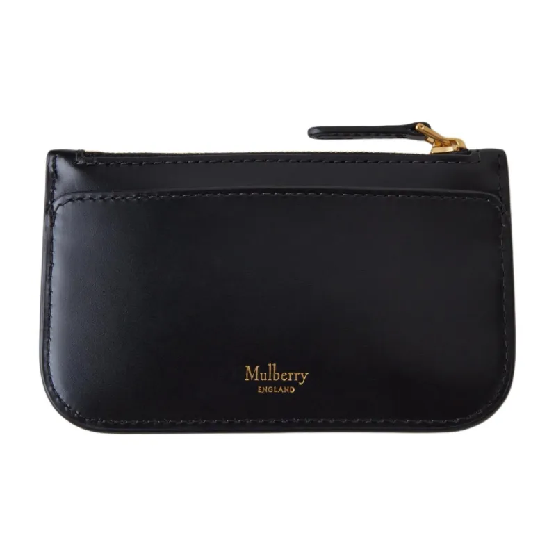 Mulberry Calfskin Coin Purse Women's Black-1