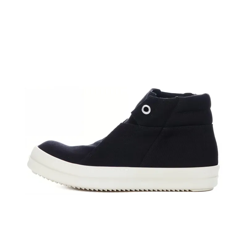 Rick Owens DRKSHDW Mid Top Skateboard Shoes Men's Black-0