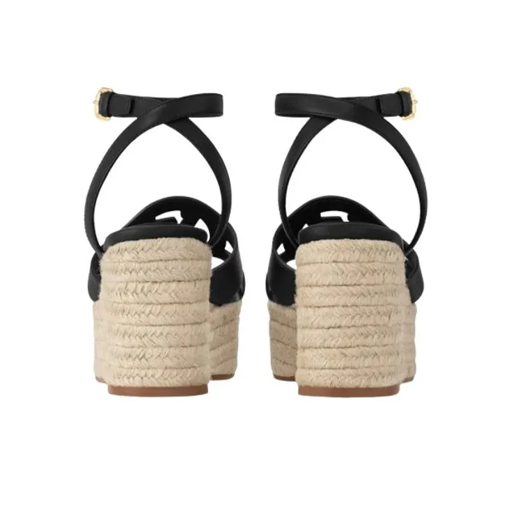 LOUIS VUITTON Isola Strap Sandals 4cm Women's Black-3