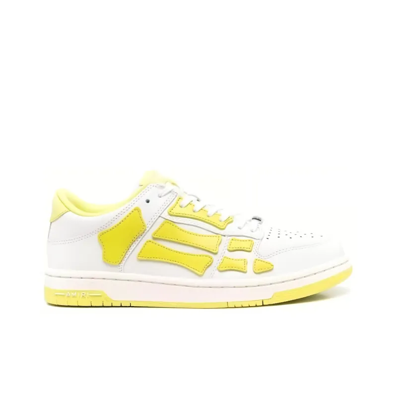 AMIRI Skel Top Low White Fluorescent Yellow-1