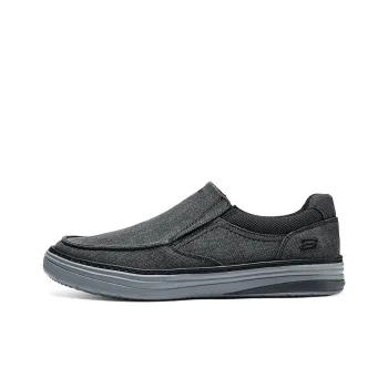 Skechers Lightweight Low Top Canvas Shoes Men's Black