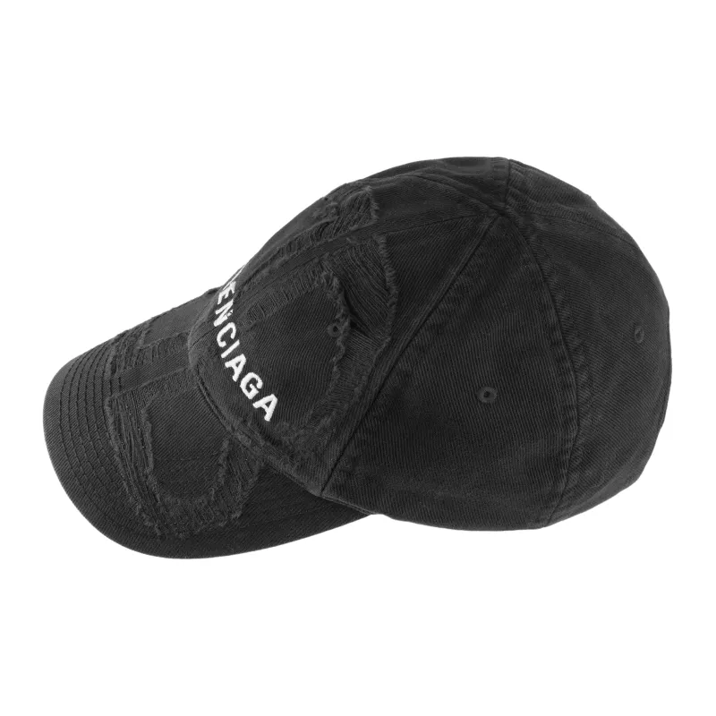 Balenciaga Bb Laser Destroyed Velcro Tab Cap-2