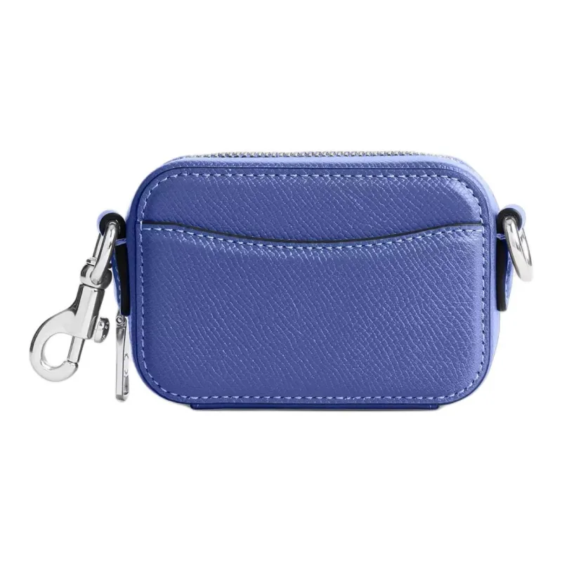 COACH Cross Grain Leather Shoulder Bag, Crossbody Bag Mini Men's Blueberry-1