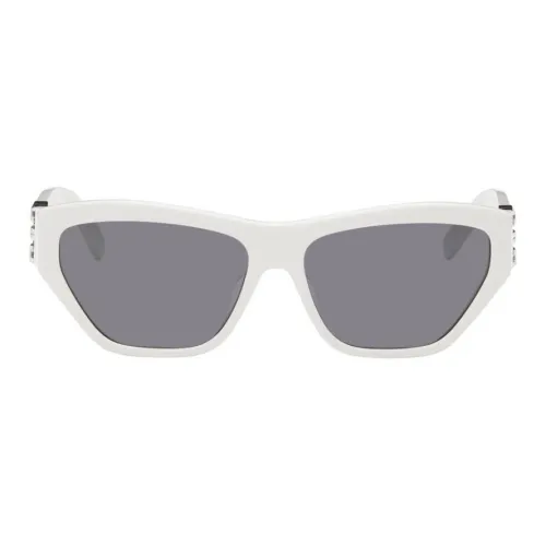 GIVENCHY Acetate Irregular Shape Sunglasses Women's White