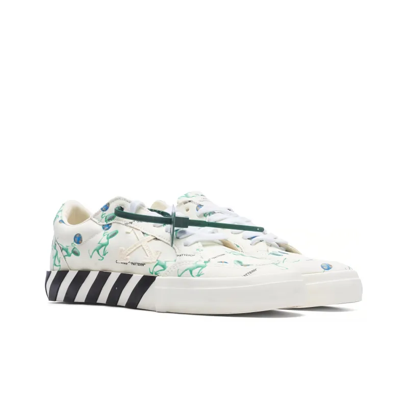 OFF WHITE Vulc Low Canvas Alien Logo Applique White Green Black-1
