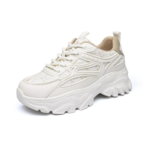 QIAONAI Chunky Sneakers Women's Low-Top