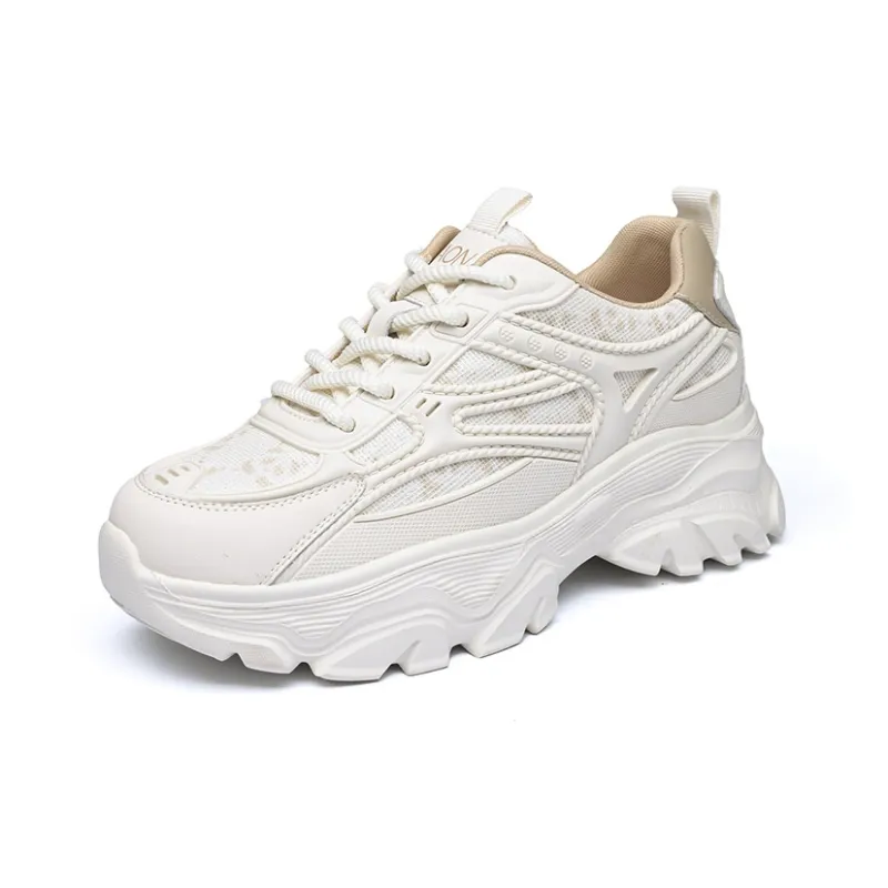 QIAONAI Abrasion-Resistant Low-Top Chunky Sneakers Women's-0