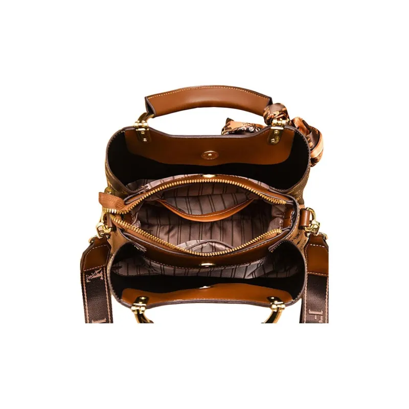 Weymond PU Handbag Shoulder Bag Crossbody Bag Backpack Women's Coffee/Earth Yellow-2