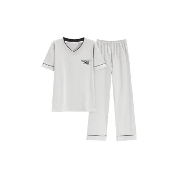 The Story Of The Flower Season Pajama Set Men's Light Gray