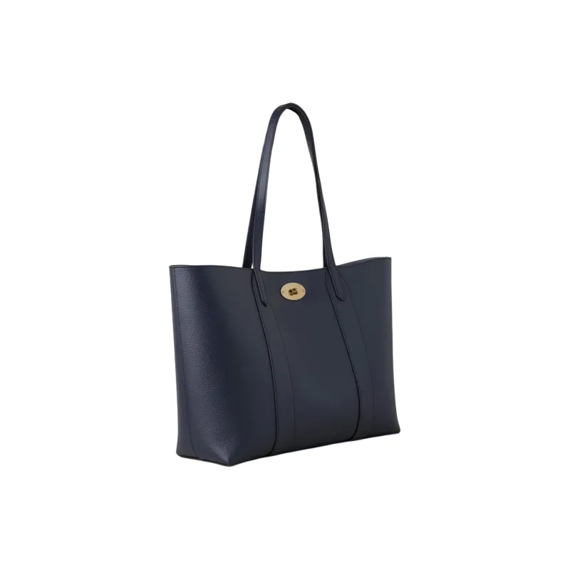 Mulberry Bayswater Grained Leather Tote Bag Shopping Bag Shoulder Bag Handbag Women's Midnight Blue Plush Blue-1