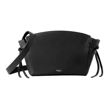 Mulberry Calfskin Shoulder Bag, Crossbody Bag Women's Black