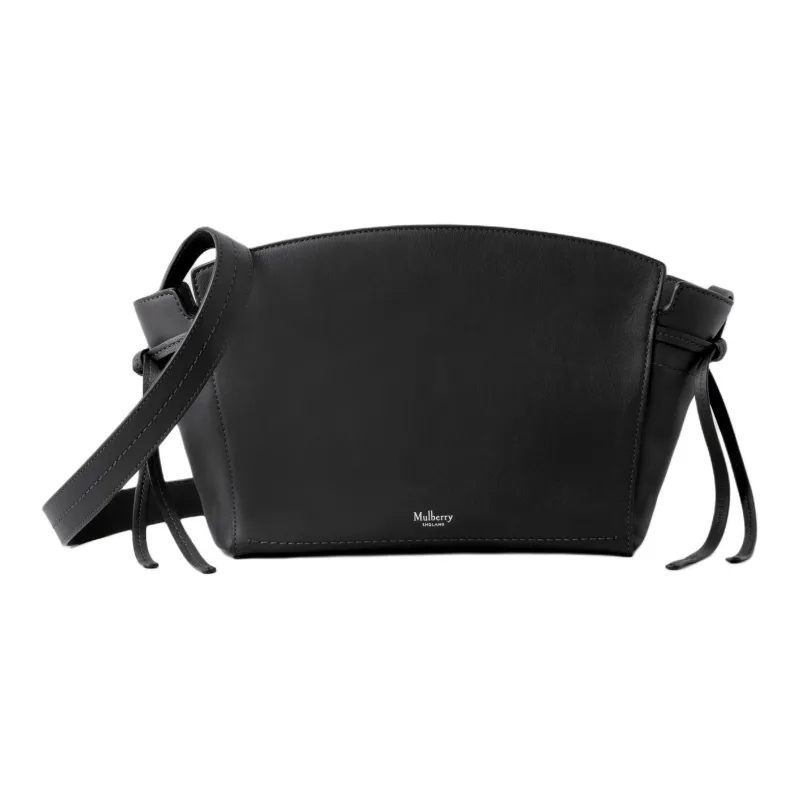 Mulberry Calfskin Shoulder Bag, Crossbody Bag Women's Black-0