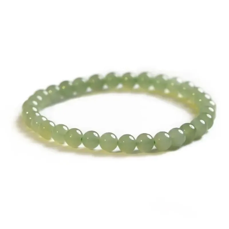 Lingxiang Yurun Hetian Jade Bracelets Unisex Pale Greenish White Jade-9