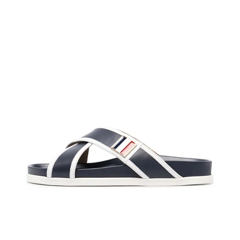 THOM BROWNE RWB-buckle Crossover-strap Sandals-0