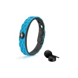 Diamond Sky Blue Wristband with Lightning Black Buckle (Black Aluminum Box Packaging)