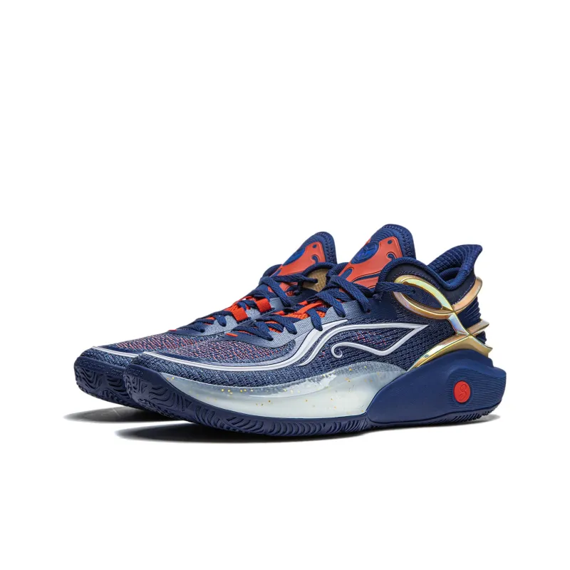 LiNing CJ 3 Anti Slip And Wear Resistant Rebound Low Top LINING BOOM Technology Basketball Shoes Men's Navy-3