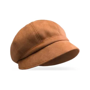 Youyoulan Polyester Berets Women's Caramel/Black