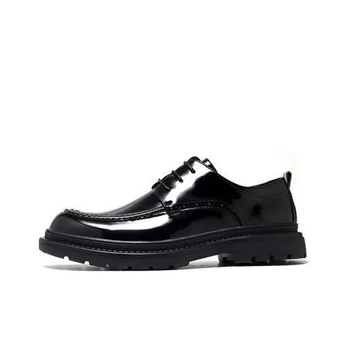 Lady's House Dress Shoes Men Low-Top Black