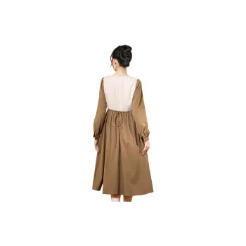 SMEN Long Sleeved Dresses Women's Coffee