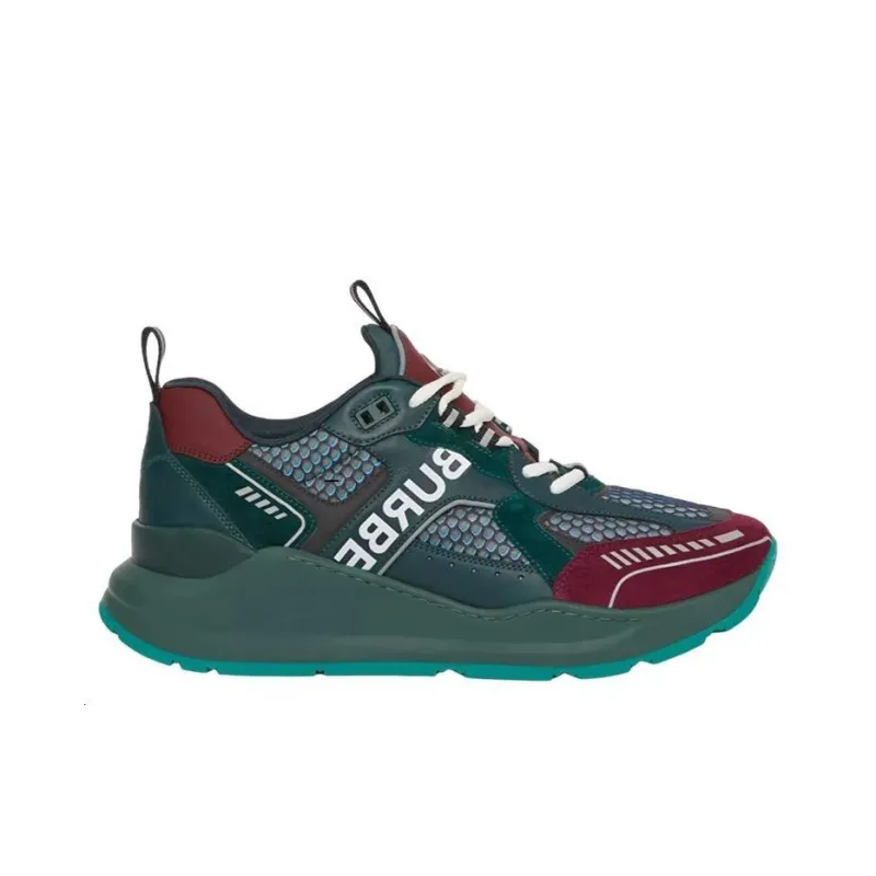 Burberry Low Top Sports Casual Shoes Men's Green-1