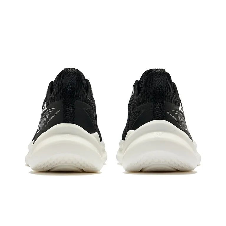 Erke Wind Chase 2.0 V2 Cushioned Wear-Resistant Breathable Low-Top Casual Running Shoes Men's Black White-3