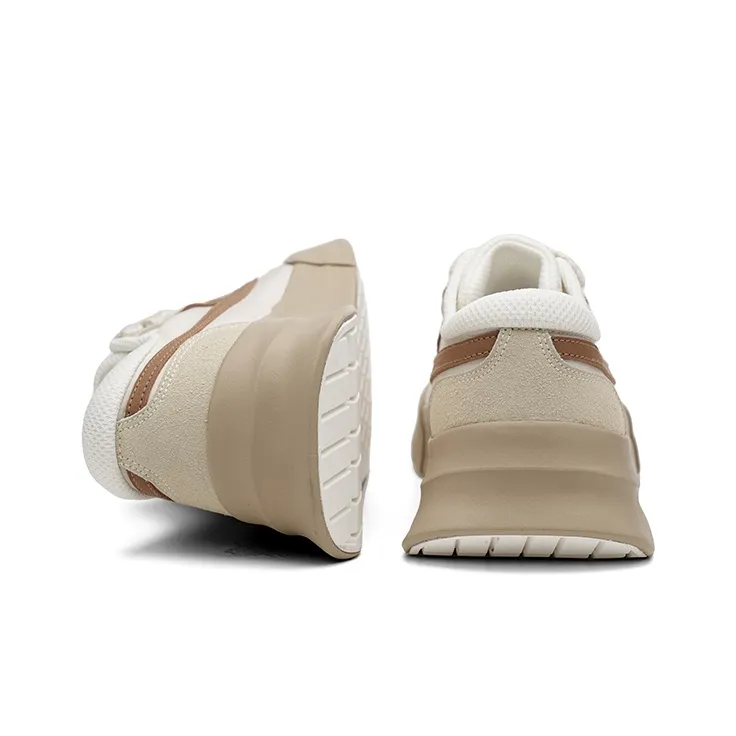 Warrior Sky Power DeXun Little Cube Wear Resistant Low Top Skateboard Shoes Unisex Beige Brown-3